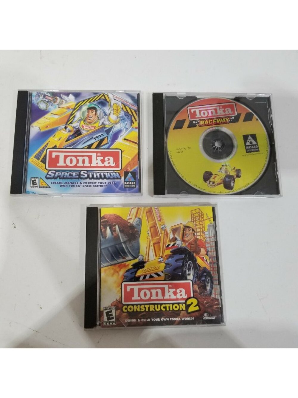 Lot 3 Tonka PC CD-ROM Kids Games Spacestation Raceway Construction 2 No Internet